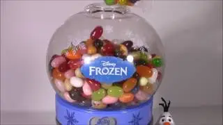 Disney Frozen Jelly Belly Bean Machine Anna Elsa Olaf Candy Dispenser Fun Colors Flavors
