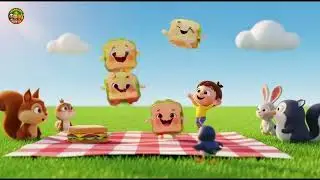 Floating Castle Picnic 🏰☁️🍓 | Learn Shapes, Colors & Manners | Kids Story & | 3D for Children
