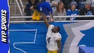 Steelers DK Metcalf appears to STRIKE Lions fan in stands during wild altercation
