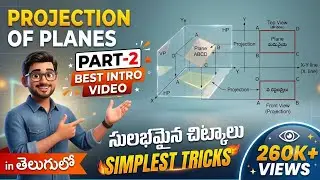 Projection of Planes inclined to one plane/ Detailed Explanation by Subhodaya