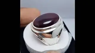 Natural yemeni Aqeeq ring agate ring pigeon blood aqeeq ring akik ring islamic stone ring ahlul bayt