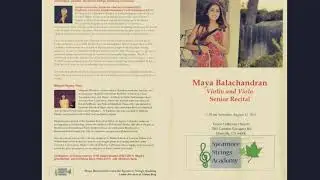 Maya Recital Program notes