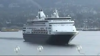 Cruise Docking at Vancouver's Canada Place Cruise Ship Terminal