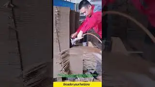 Mechanically cut the corners of cardboard boxes #food