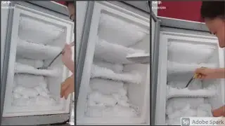{ASMR} WHOLE WHITE FROZEN FREEZER SCRAPING.(SATISFYING SOUNDS)