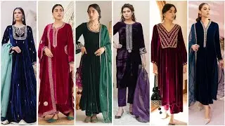 Latest Winter Velvet Dress Designs 2025-26/velvet dress design for wedding/Velvet Suit Design 2026