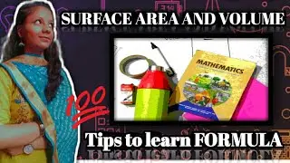 Tips and Tricks to remember formula of SURFACE AREA AND VOLUME 😁