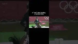 A real rider handling a nervous horse vs a &ldquo;real&rdquo; rider handling a nervous horse #equestrian #fypシ