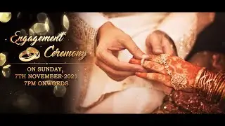Ring Ceremony invitation Maher & Uzma II Islamic Engagement Invitation Video