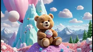 Teddy Tumbles on the Marshmallow Mountain | Fun Bear Adventure Song for Kids | Sweet Mountain Rhyme