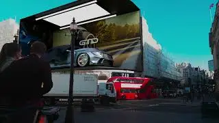 Ford Mustang Gtd 2025 Car reveal Anamorphic 3d billboard