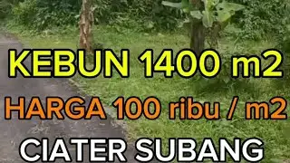 DIJUAL TANAH KEBUN MURAH! Luas 1400 m&sup2; Cuma 100 Ribu/m&sup2; di Ciater Subang 🌿