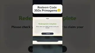 New Redeem Code (350 Primogems 😁) #genshinimpact #redeemcode #primogems #genshin