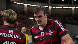 TOP 14 - Essai de Léo BANOS (ST) - Stade Toulousain - Stade Rochelais