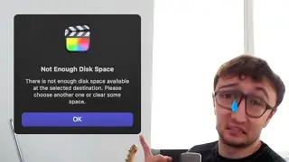 Not Enough Disk Space - Final Cut Pro Issue EASY FIX!