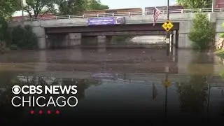 Heavy rain causes flooding in Chicago's western suburbs