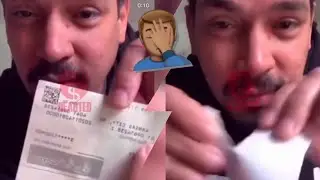 Hispanic Man Rips his $1,200 stimulus check.