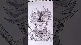 trunks drawing || dragon ball trunks drawing || easy drawing of trunks || trunks quick drawing ||