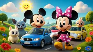 🚗🐭💖 Mickey Mouse & Miss Mickey Mouse in Traffic Jam 😂 | Funny Car Adventure for Kids 🌈🎵