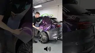 Wrapping the quarter panel on this Maserati in @inozetek Supergloss Metallic Midnight Purp #asmr