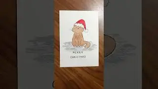 Santa cat! #cardmaking #watercolorpainting #christmas #handmadecard #painting #diycard #santa #cat