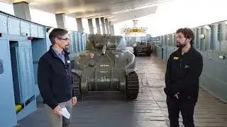 Прямая трансляция с десантного корабля LCT 7074 на мероприятии The D-Day Story, Портсмут, Великобритания