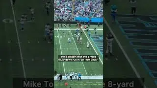 Mike Tolbert's 8-yard touchdown run in the 'Sir Purr Bowl' mascot game at halftime of Panthers game