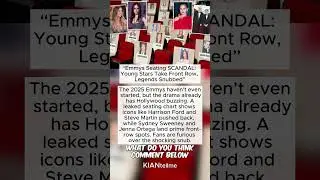 &ldquo;Emmys Seating SCANDAL: Young Stars Take Front Row, Legends Snubbed&rdquo; #emmyawards #usa #news #shorts