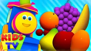 Fruits Train | Fruits Song | Learning Videos & Nursery Rhymes | Bob The Train Cartoon - Kids Tv