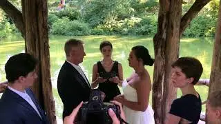 Wagner Cove Wedding in Central Park officiated by Bilingual Officiant Veronica Moya