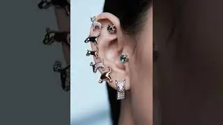 👂 Enhance Your Ear Piercing Style | Perfect Jewelry for Every Look 🌟 #stainlesssteeljewelry