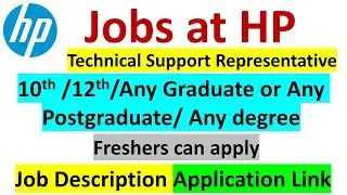 Jobs at hp | HP Careers | join hp | Career at HP | Any graduate jobs | Freshers can apply