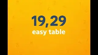 # Maths  Striks  Easy Table #