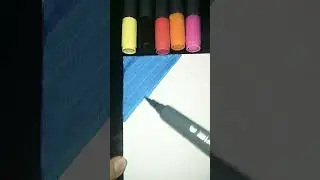 Brush pen scenery , so easy... #shorts #art #easy  #brushpen #saniya arts and crafts