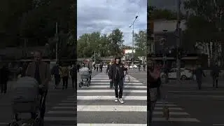 Crossing the Road Wearing SuperBrain 1