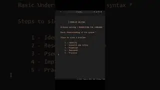 PROBLEM SOLVING - INTRODUCTION #shorts #supportingtech
