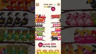 BIRD SORT 2 #color #puzzle #level 203 #colour #gaming #viral #trending #shorts #solution #birdsort