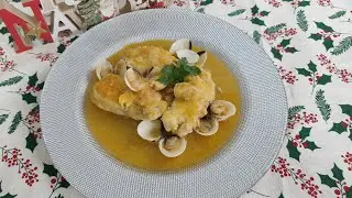Monkfish in marinara sauce