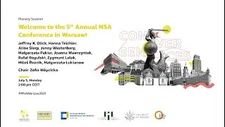 Welcome to the 5th Annual MSA Conference in Warsaw!