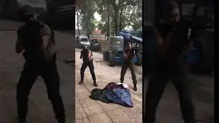 Roxanne McKee and Alin Sumarwata showing some serious gunplay skills! Strike Back UK Series