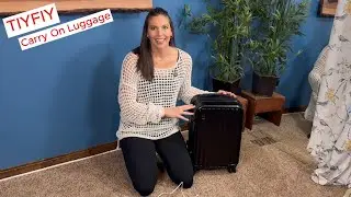 TIYFIY Carry On Luggage, hard case with 360 wheels, cup holder & USB! #luggage #carryonbag #travel