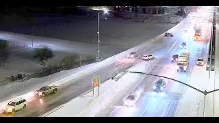 Des Moines Multi-Car Pile-Up Caught on Camera (Jan 16, 2024)