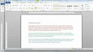 Microsoft word 2010 document basics - Tutorial 4