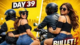 Day 39 Superbike + Girl 😍 No Helmet Ride | Police Reaction 😱