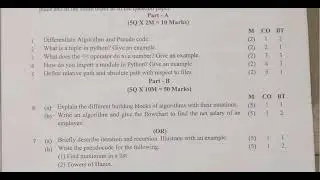 CBIT BTECH SEM 1 PYTHON PAPER DECEMBER 2025