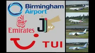 Birmingham Airport Spotting - TUI , Emirates & Jordan Aviation - 787, A330 & 777 - September 2022