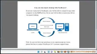 Can you run remote desktop w/ NordLayer?