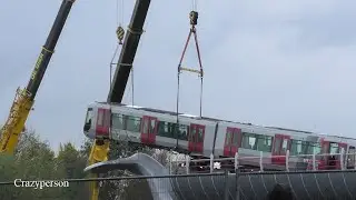 Slingeren Ontspoorde Metro Rotterdam in Spijkenisse