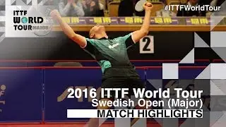 2016 Swedish Open Highlights: Zhou Yu vs Antoine Hachard (R64)