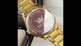 OLEVS 9949 Great Quality Sport Quartz Watch for Men Casual Stainless Steel Strap Waterproof Men
